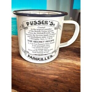 Pusser’s Navy Rum Painkiller Club Landing British Virgin Islands Mug Cup 2006